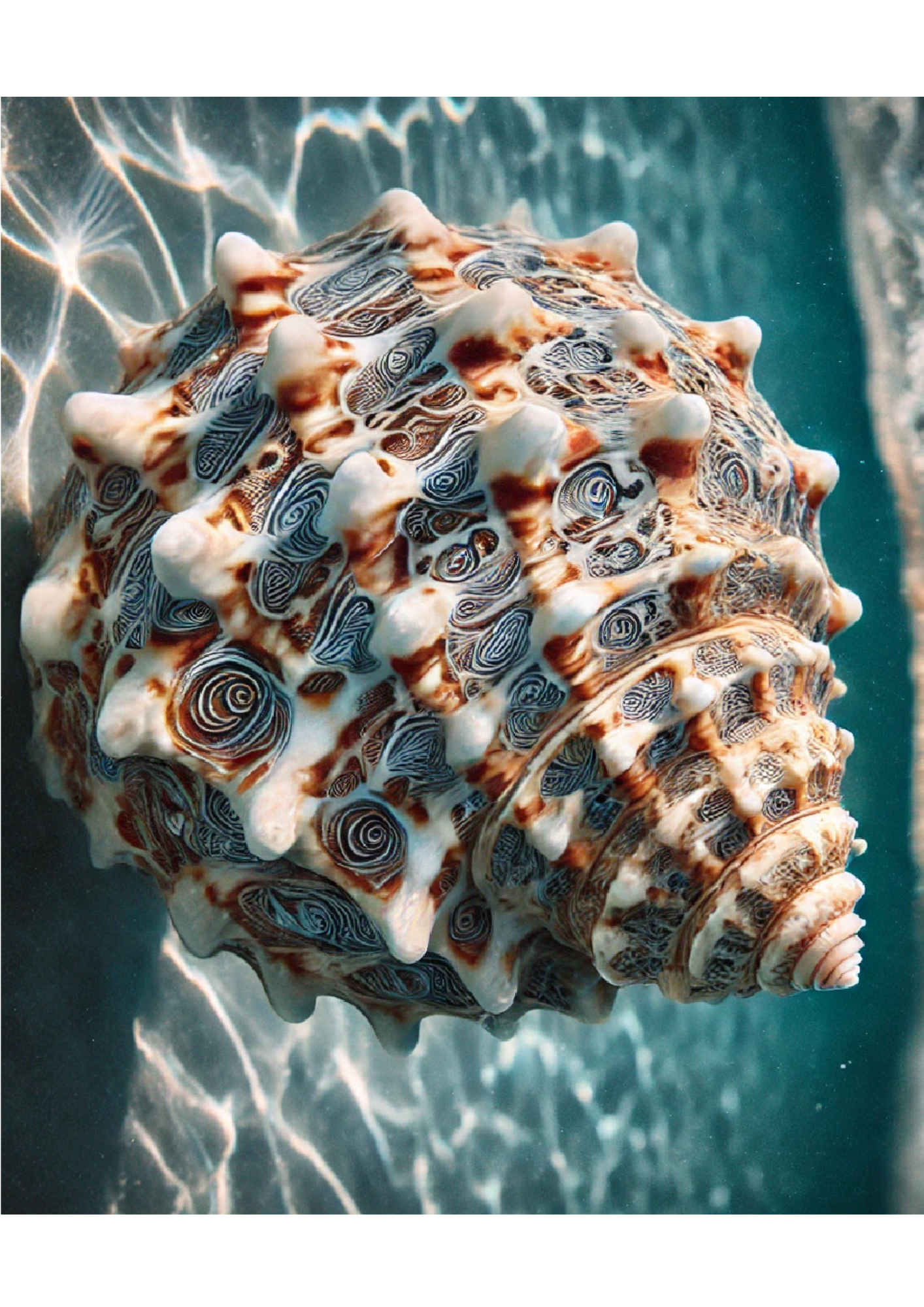 Sticker Sheet / Greeting Card – Seashell In The Sea Full Cat. No. 1352