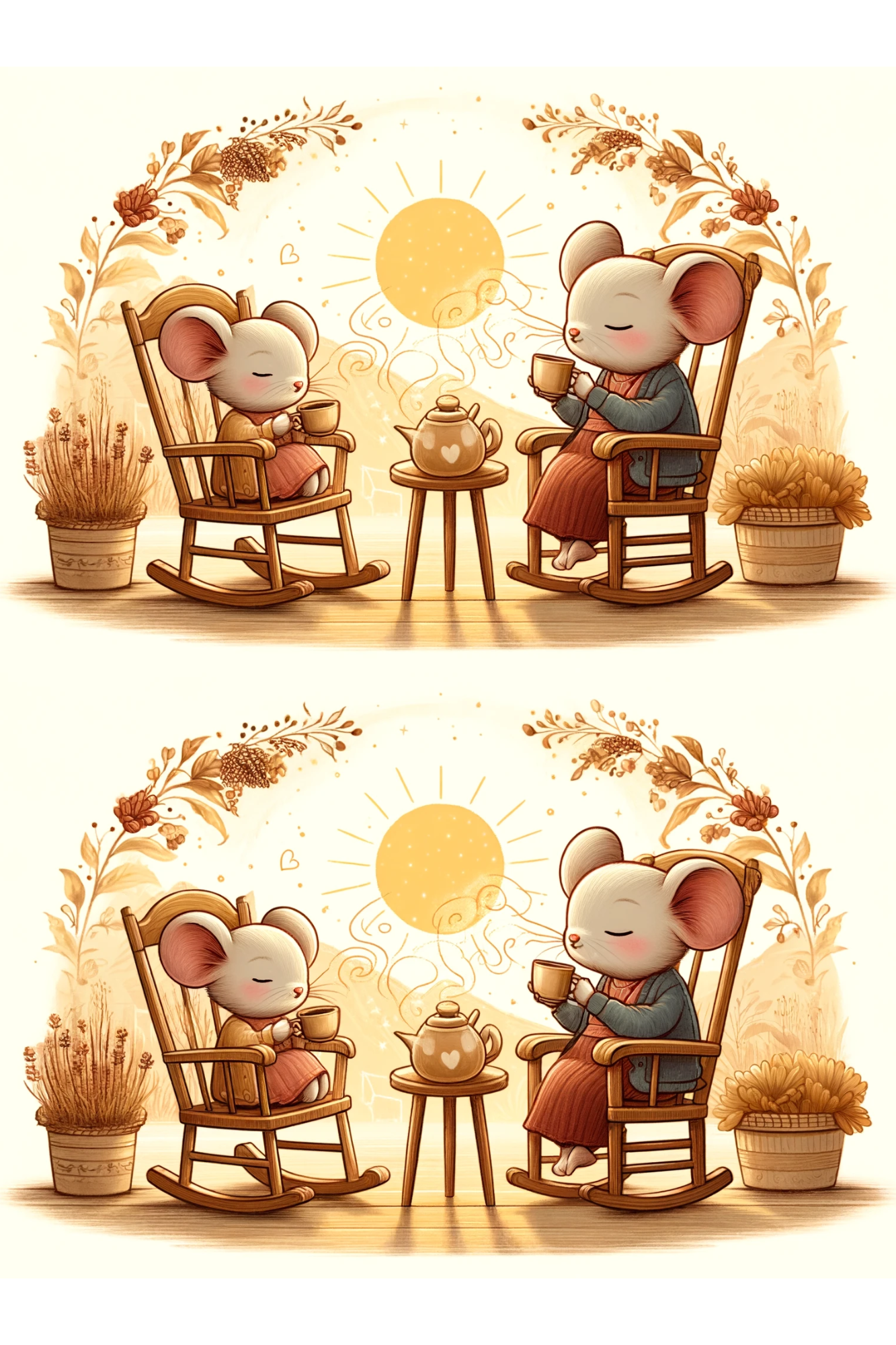 Sticker Sheet / Greeting Card – Manga Mice Collage Cat. No. 217