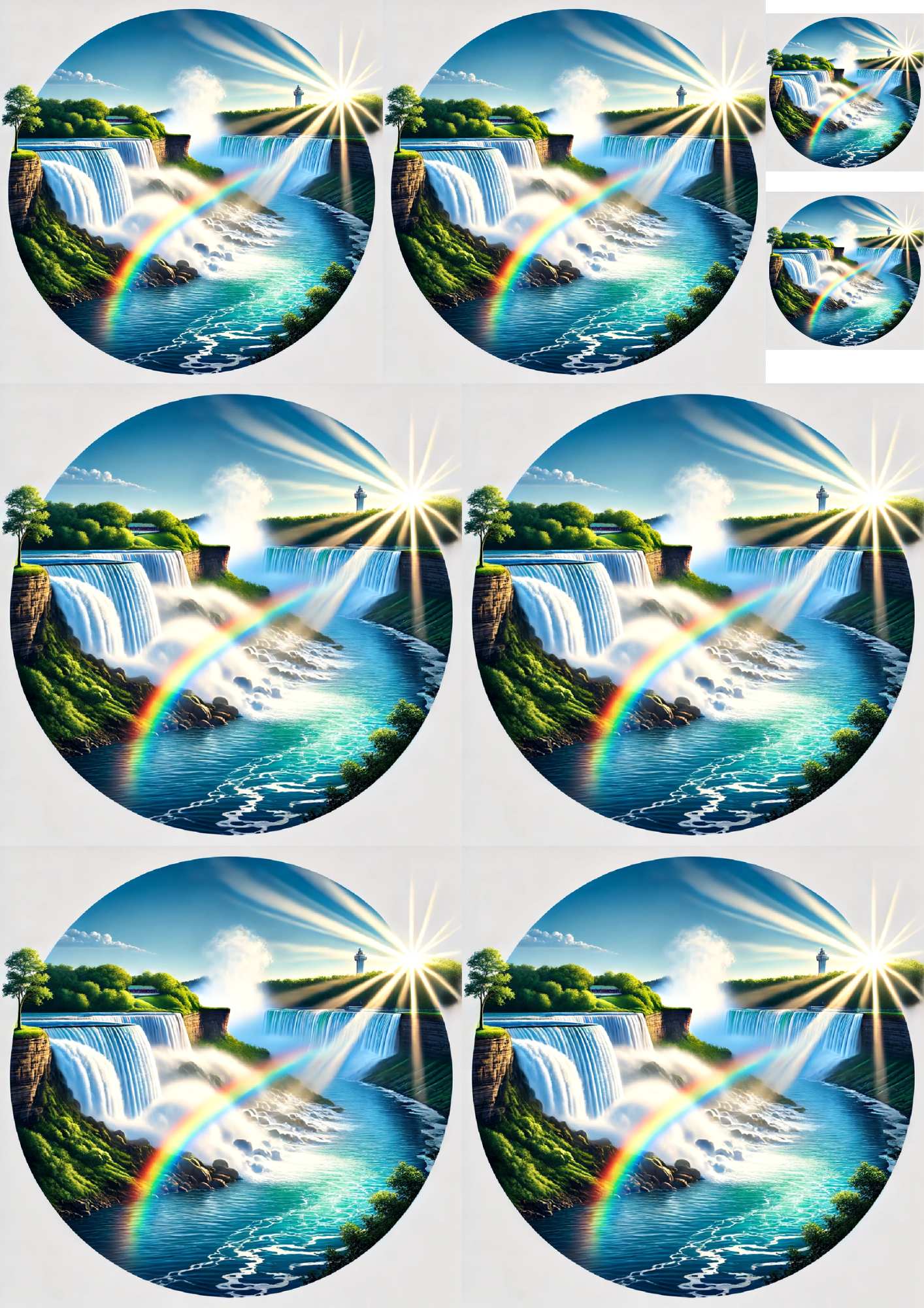 Sticker Sheet / Greeting Card – Niagara Ovals Collage Cat. No. 1353