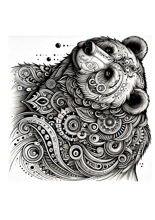 Sticker Sheet – Bear In Gothic Style Full Cat. No. 1209