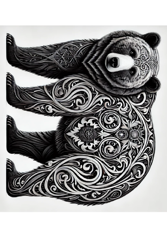 Sticker Sheet – Bear In Gothic Style Full Cat. No. 2394