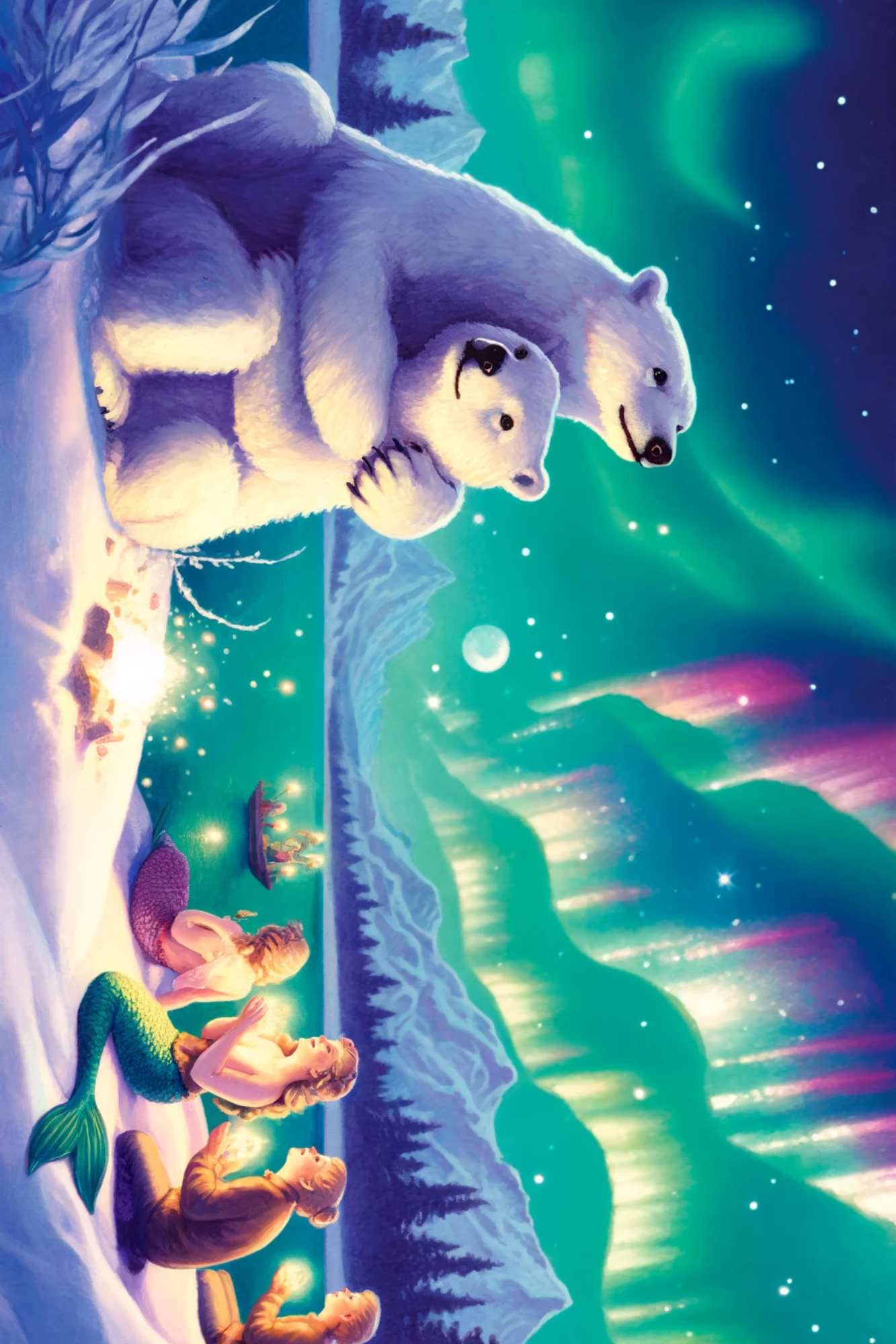 Sticker Sheet / Greeting Card – Polar Bears and Mermaids Full Cat. No. 230