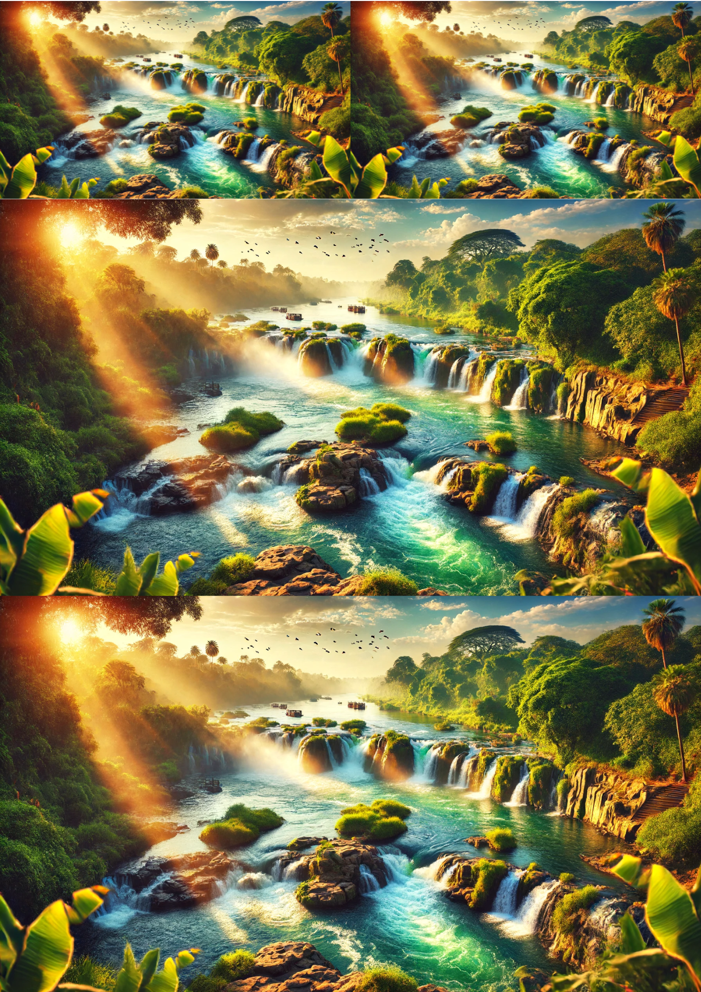 Sticker Sheet / Greeting Card – Cataracts On The Nile Collage Cat. No. 1355