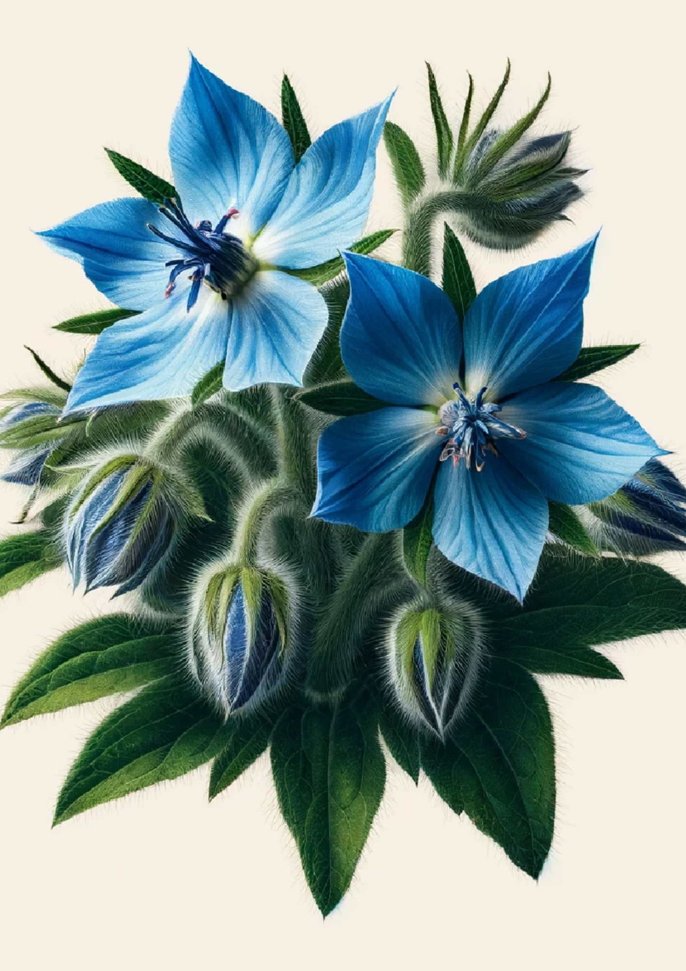 Sticker Sheet / Greeting Card – Borage Full Cat No. 1102