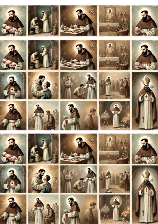 Sticker Sheet – Padre Pio Collage Cat. No. 3080