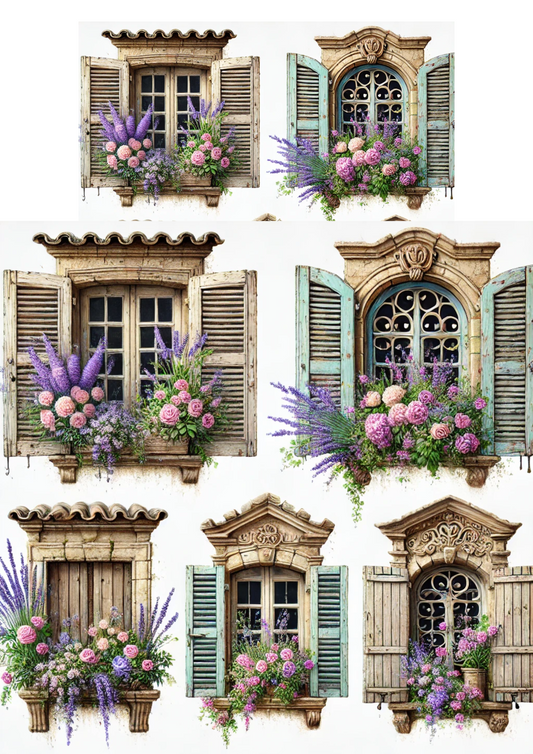 Sticker Sheet – Windows In Houses In Provence Full, Cat. No. 2197