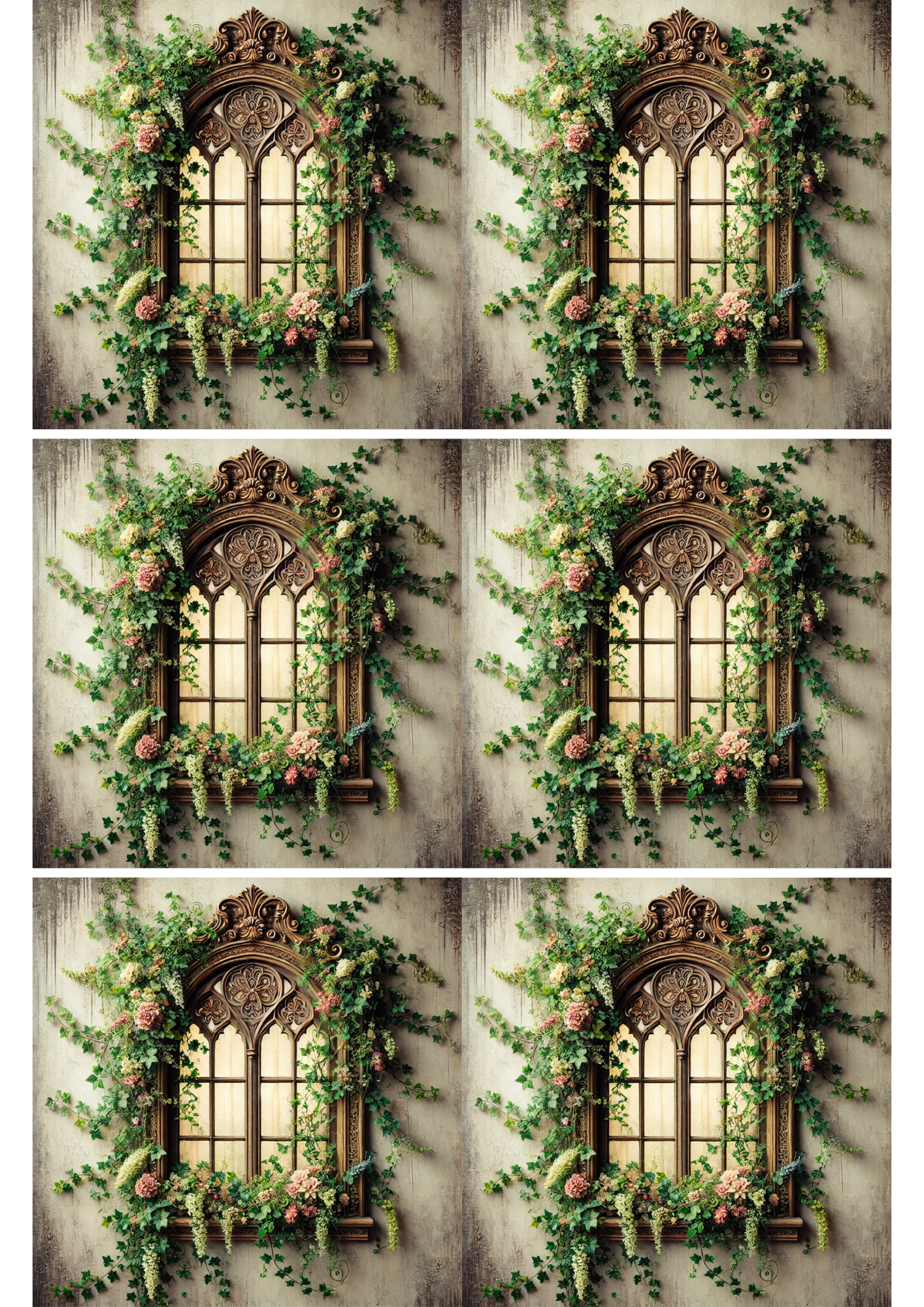 Sticker Sheet / Greeting Card – Windows Collage, Cat. No. 2194