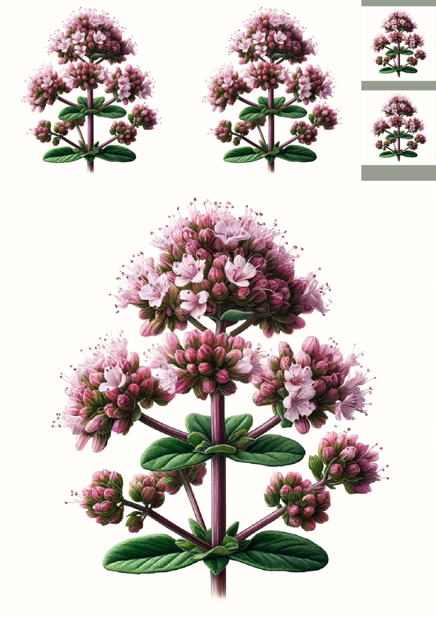 Sticker Sheet / Greeting Card – Oregano Collage Cat No. 1103