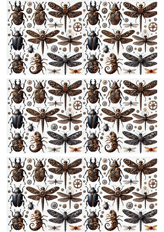 Sticker Sheet – Insects Steampunk Collage Cat. No. 3085