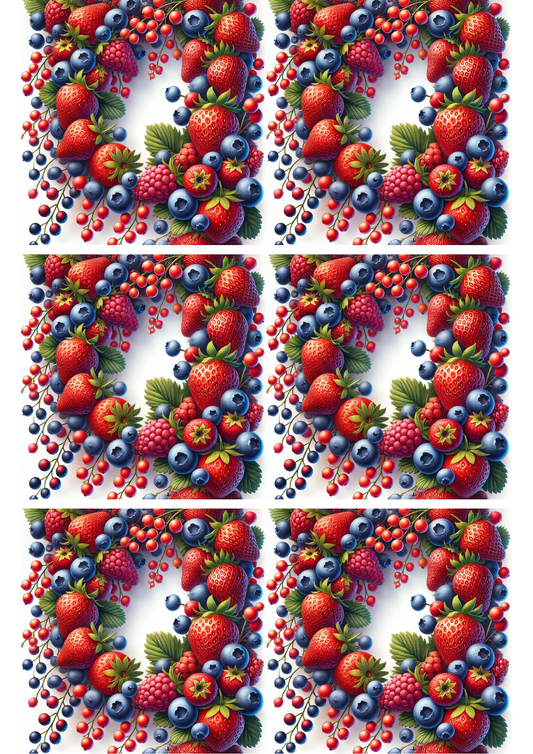 Sticker Sheet – Fruit Garland Collage, Cat. No. 2200