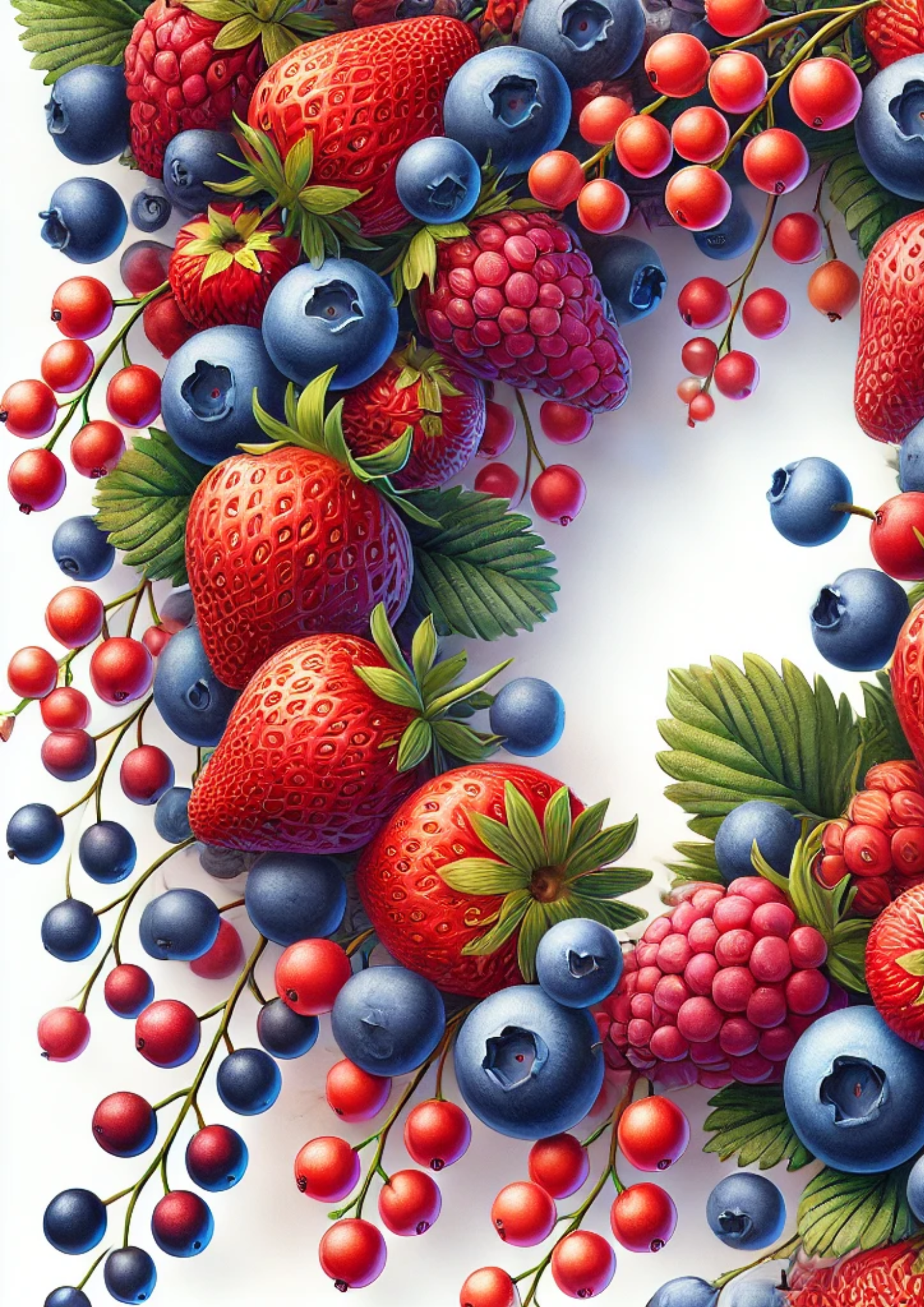 Sticker Sheet / Greeting Card – Fruit Garland Full, Cat. No. 2201