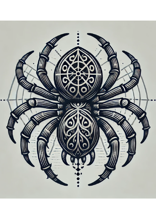 Sticker Sheet Spider In Gothic Style Full Cat. No. 1446