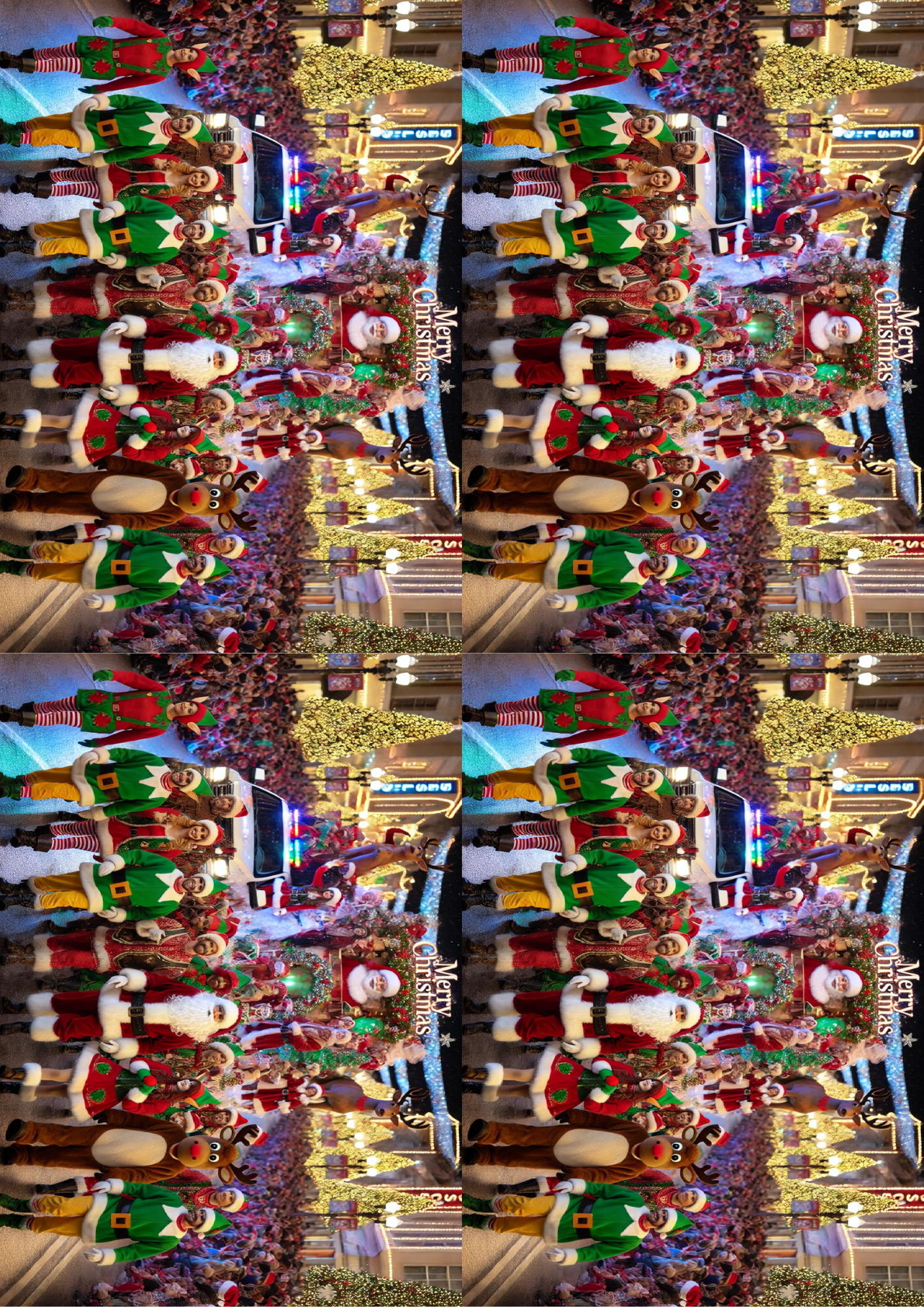 Sticker Sheet / Greeting Card – Christmas Parade Collage Cat. No. 1570