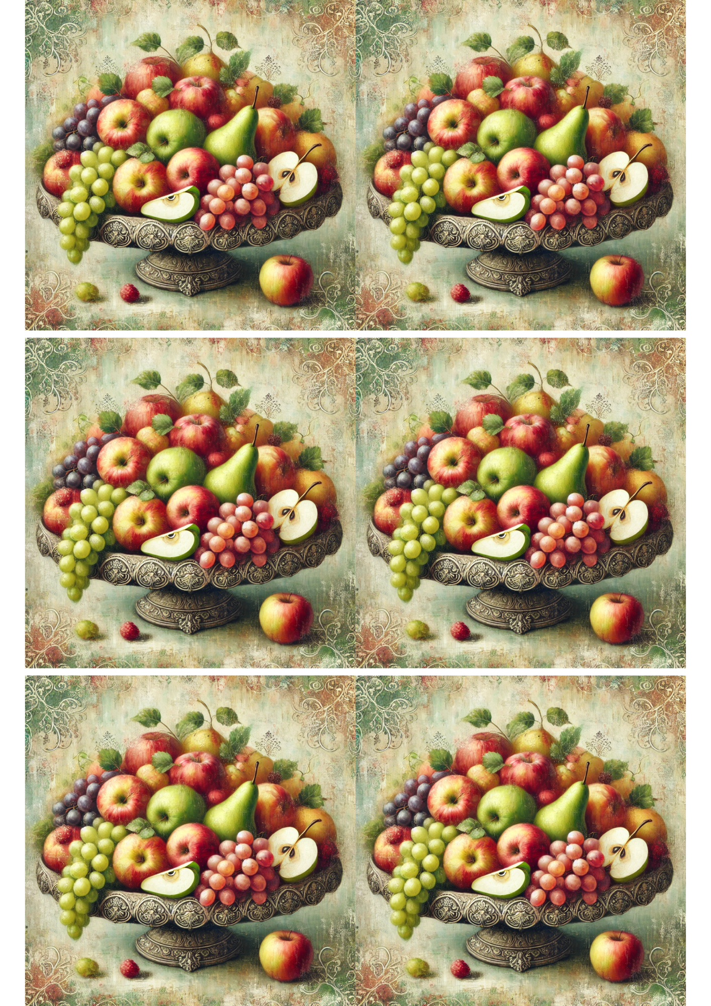 Sticker Sheet / Greeting Card – Fruit Tray Collage Cat. No. 2216