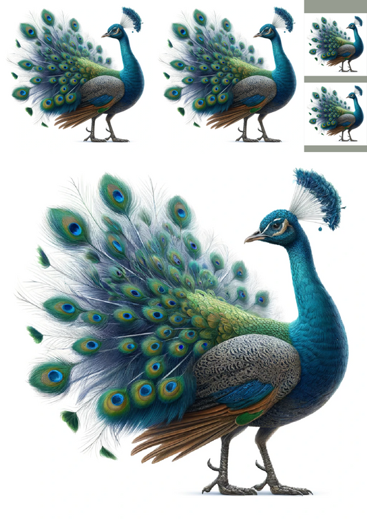Sticker Sheet Peacock Collage Cat. No. 1132