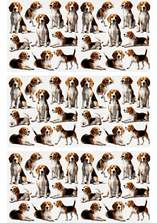 Sticker Sheet – Beagle Dog Mix Collage Cat. No. 3091