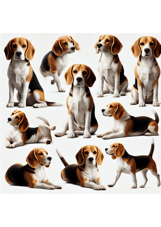 Sticker Sheet – Beagle Dog Mix Full Cat. No. 3092
