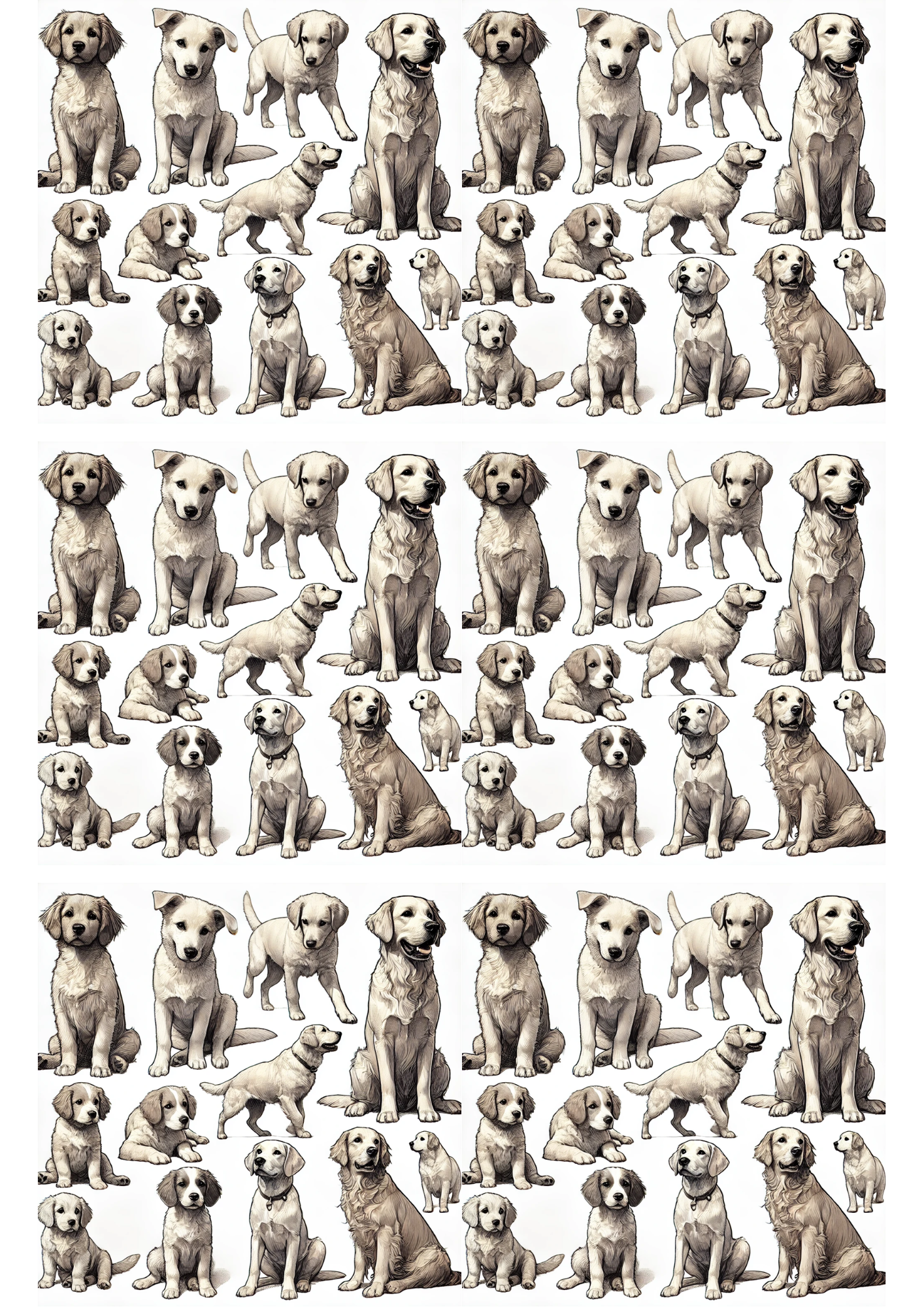 Sticker Sheet / Greeting Card – Dogs Mix Collage Cat. No. 3093