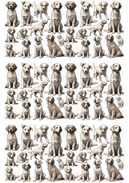 Sticker Sheet – Dogs Mix Collage Cat. No. 3093