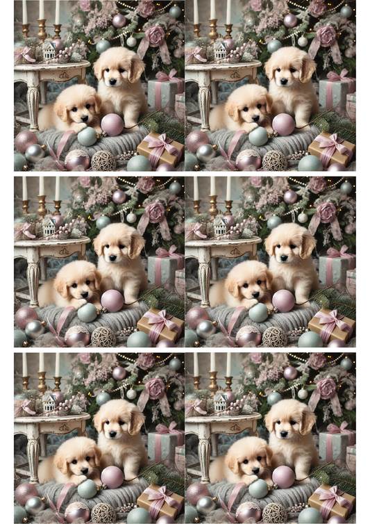 Sticker Sheet – Dogs At Christmas Collage Cat. No. 2250