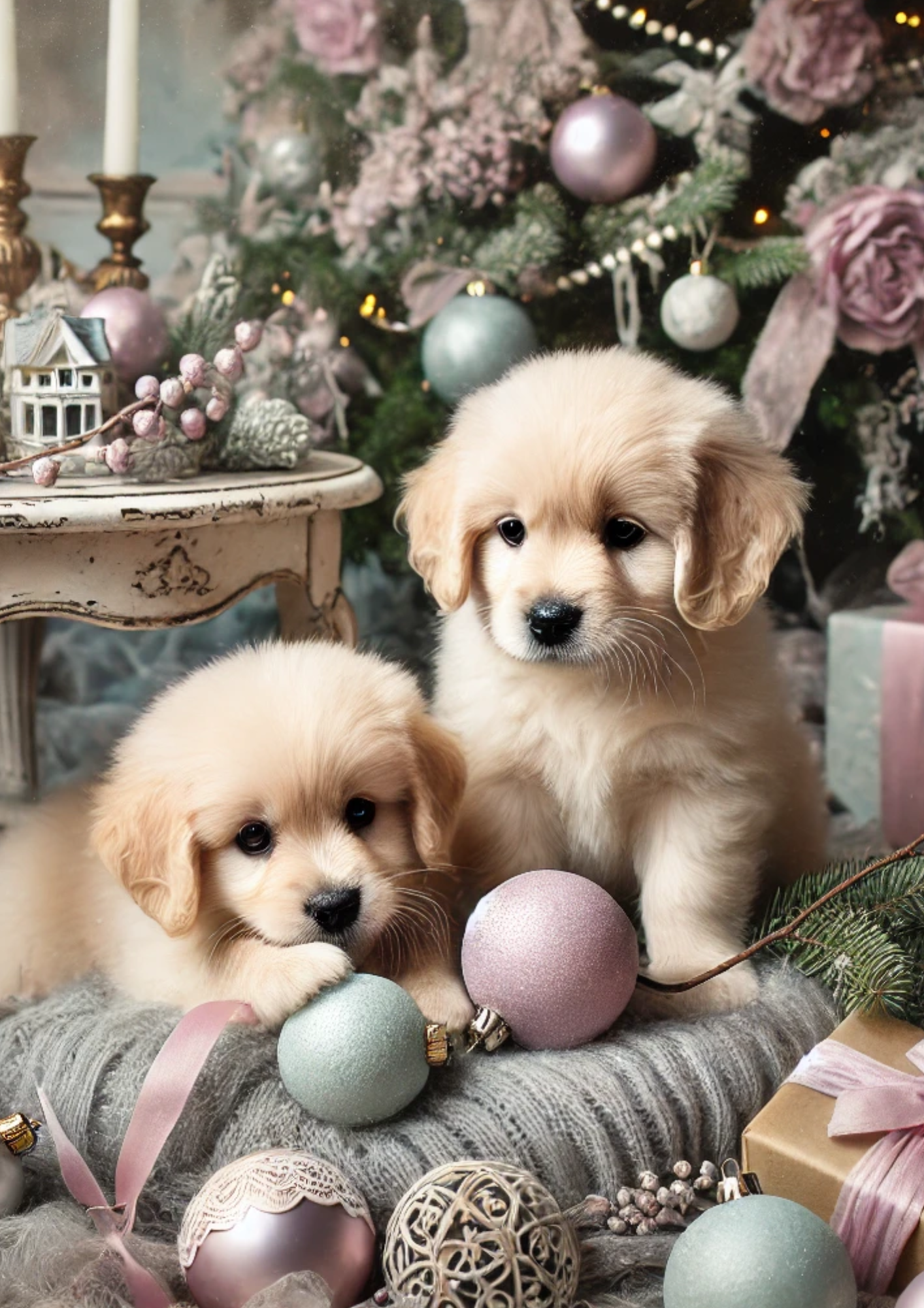 Sticker Sheet / Greeting Card – Dogs At Christmas Full Cat. No. 2251