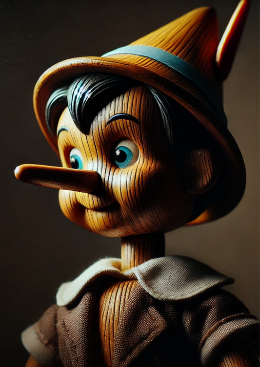 Sticker Sheet – Portrait of Pinocchio in the Style of Rembrandt Full Cat. No. 2259