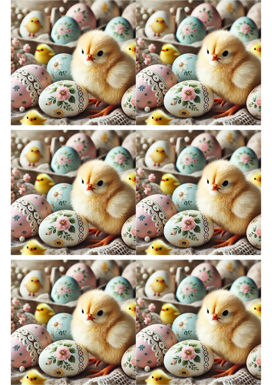 Sticker Sheet – Chicks and Easter Eggs Collage Cat. No. 2609
