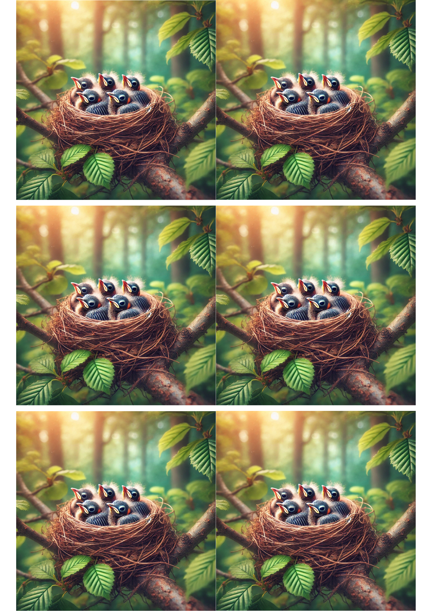 Sticker Sheet / Greeting Card – Chicks Collage Cat. No. 2260