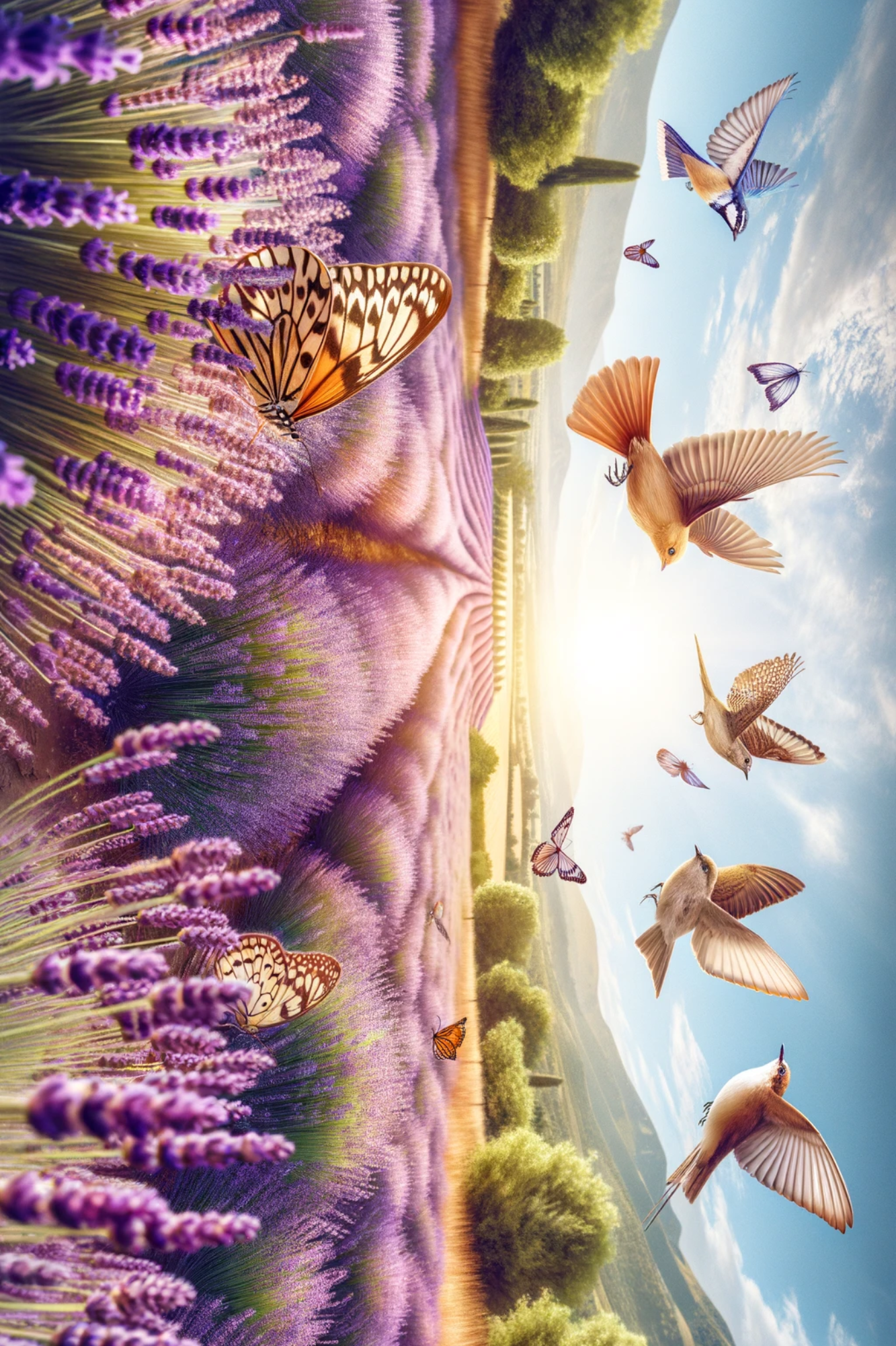 Sticker Sheet / Greeting Card – Full Lavender Field Cat. No. 259