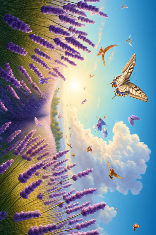 Sticker Sheet Lavender Field Butterflies Full Cat. No. 261