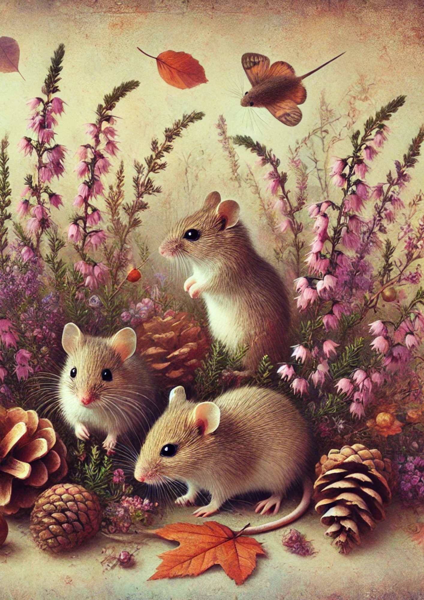 Sticker Sheet / Greeting Card – Wild Mice Full Cat. No. 2766