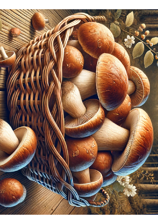 Sticker Sheet – Mushrooms Boletus Basket Full Cat. No. 1225