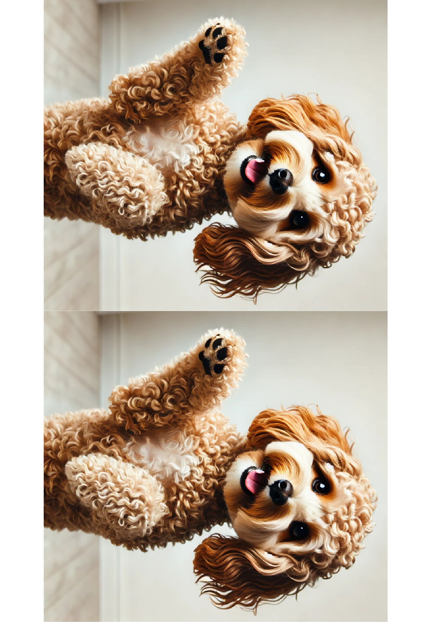 Sticker Sheet / Greeting Card – Cockapoo Collage of Two Cat. No. 2626