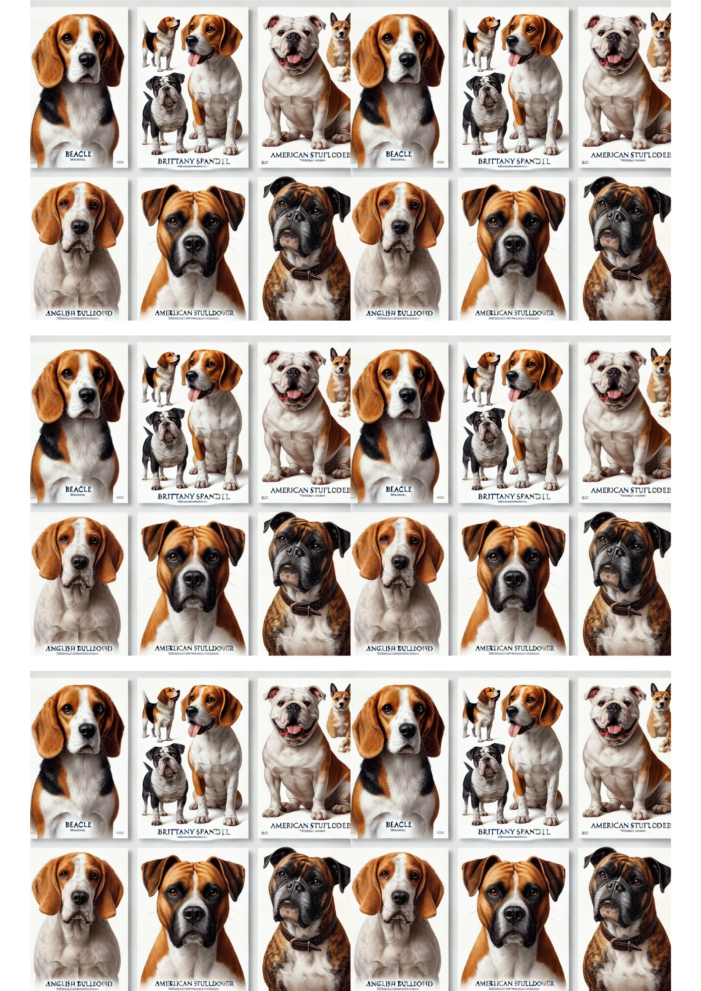Sticker Sheet / Greeting Card – Dogs Mix Collage Cat. No. 3099