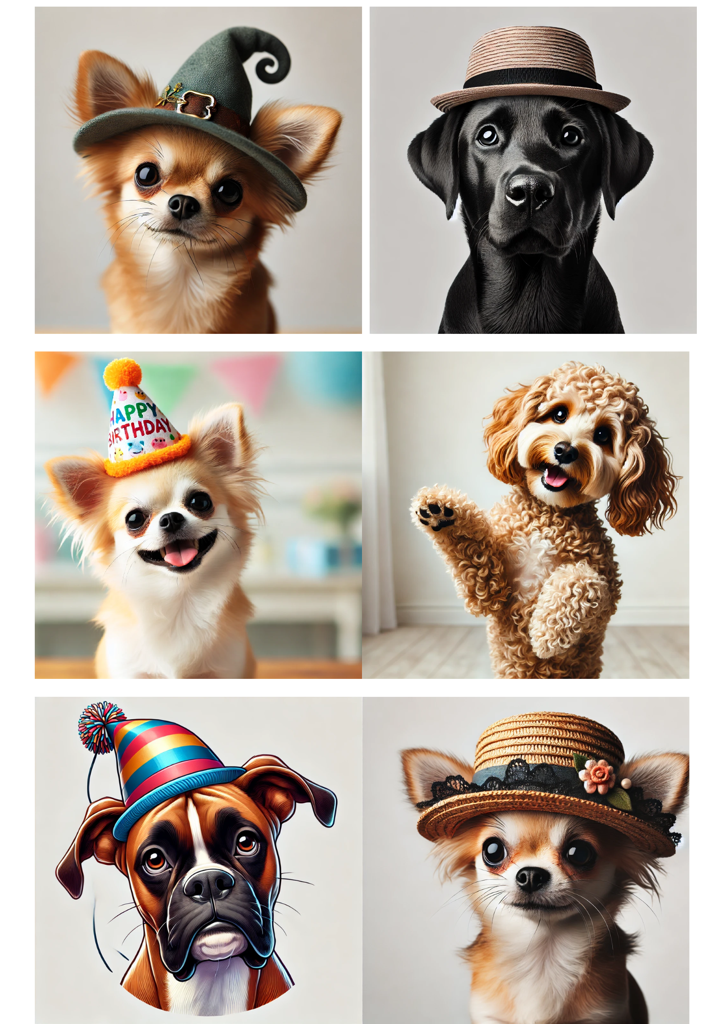 Sticker Sheet / Greeting Card – Dogs Various Collage Cat. No. 2629