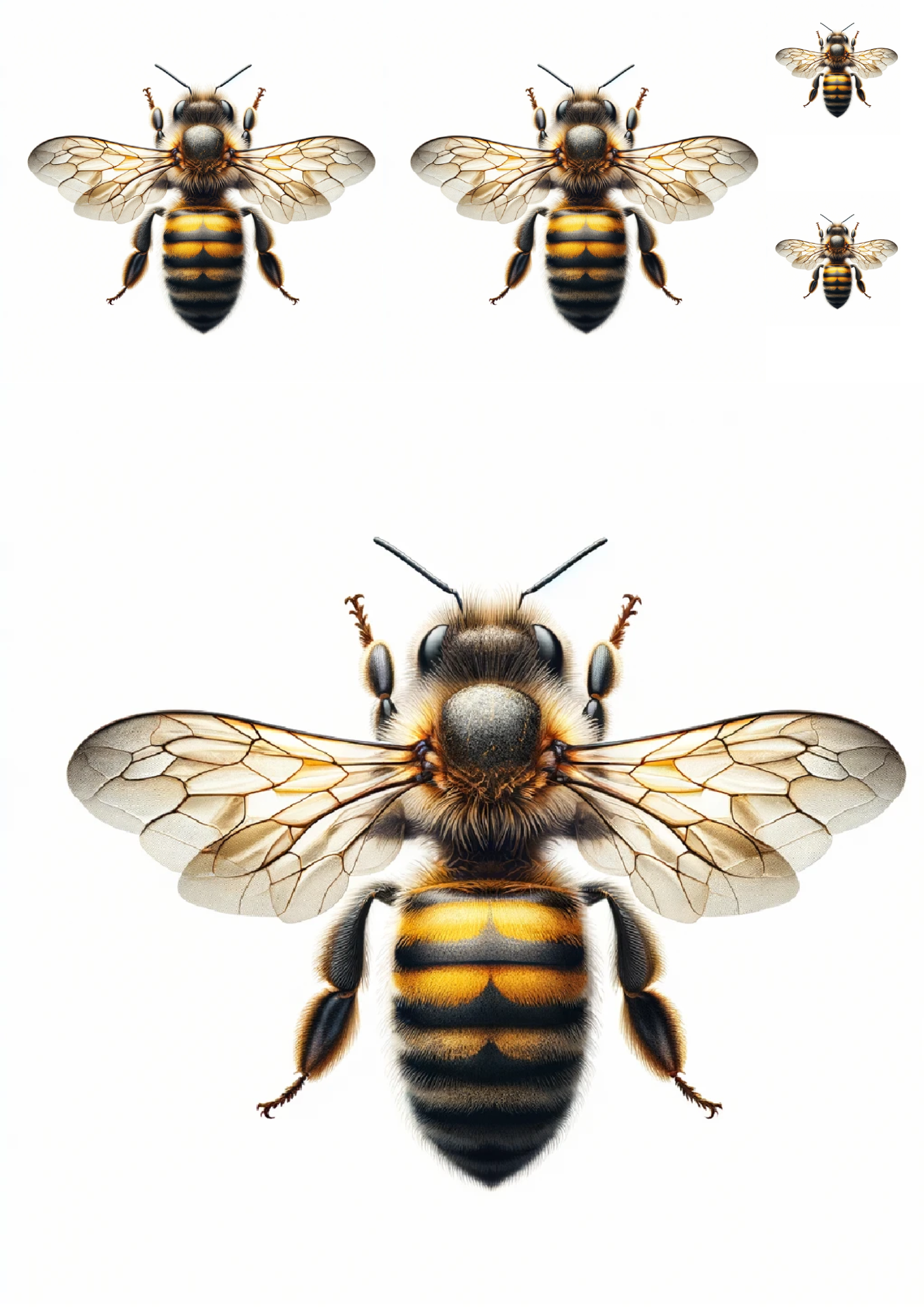 Sticker Sheet / Greeting Card – Bee Collage Cat. No. 1134