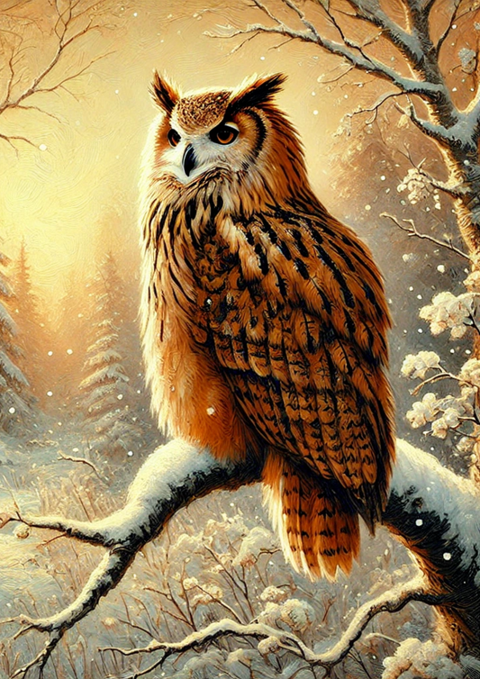 Sticker Sheet – Eagle Owl On A Branch 2 Full Cat. No. 2770