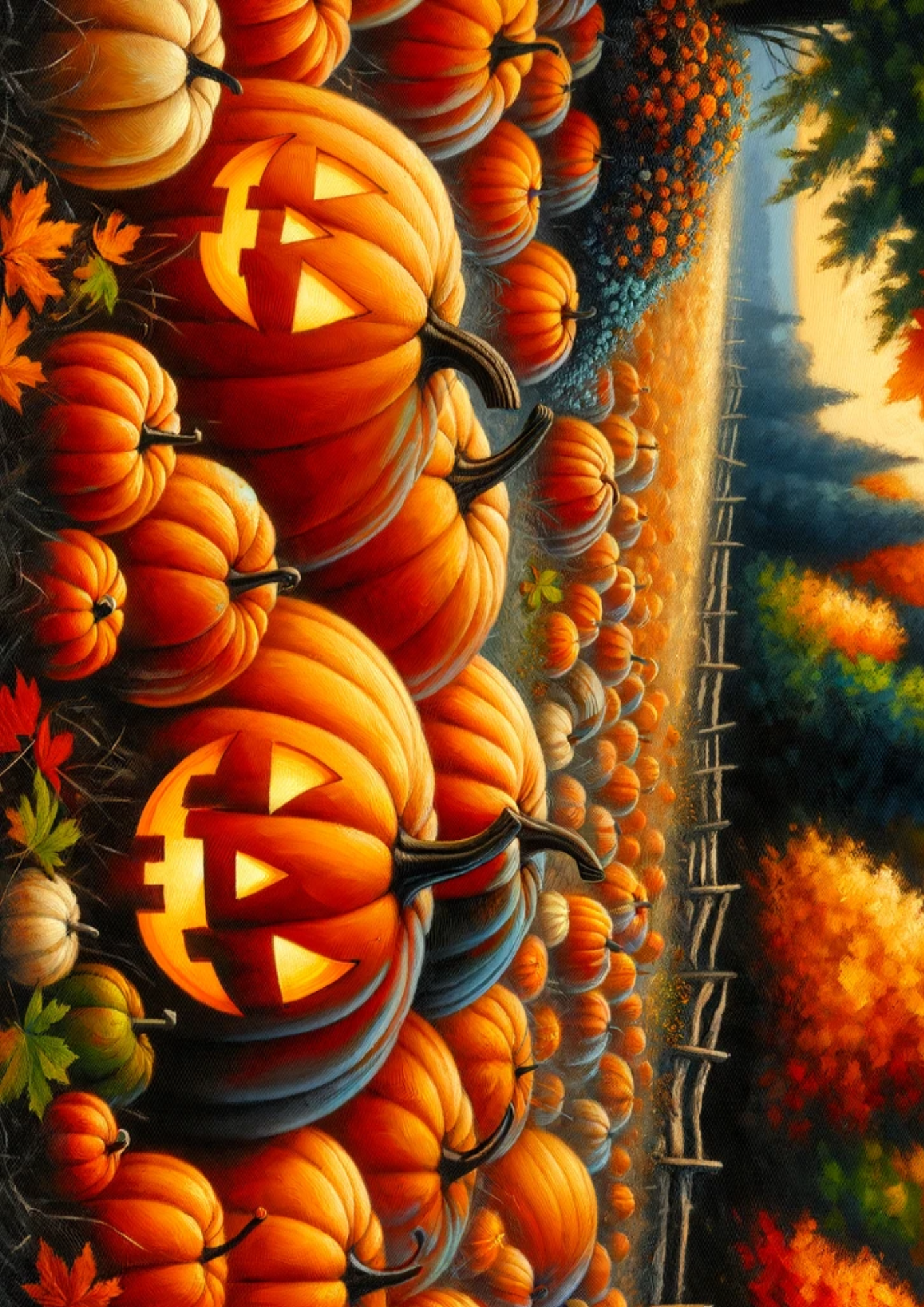 Sticker Sheet / Greeting Card – Pumpkin Field Full Cat. No. 2303