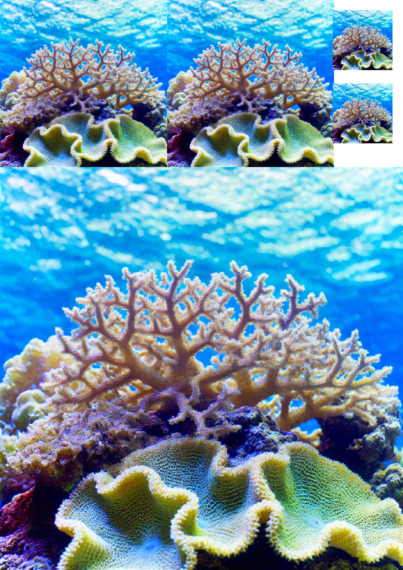 Sticker Sheet / Greeting Card – Coral Reef 2 Collage Cat. No. 1373