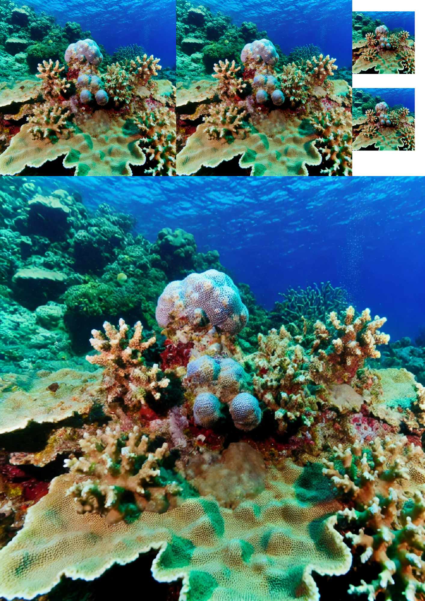 Sticker Sheet / Greeting Card – Coral Reef 3 Collage Cat. No. 1375