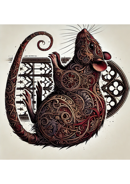Sticker Sheet – Rat In Gothic Style Full Cat. No. 2315