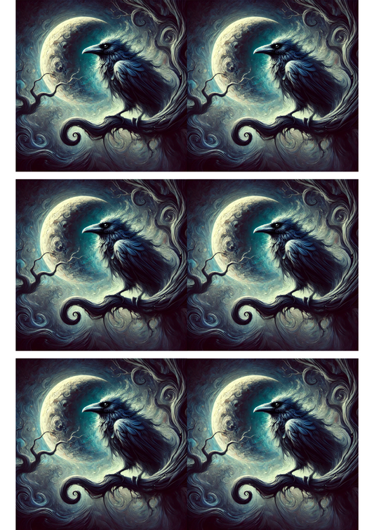 Sticker Sheet – Raven Surreal Collage Cat. No. 2889