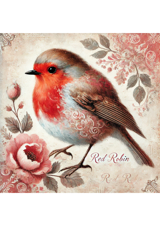 Sticker Sheet – Red Robin Shabby Chic Full Cat. No. 2317