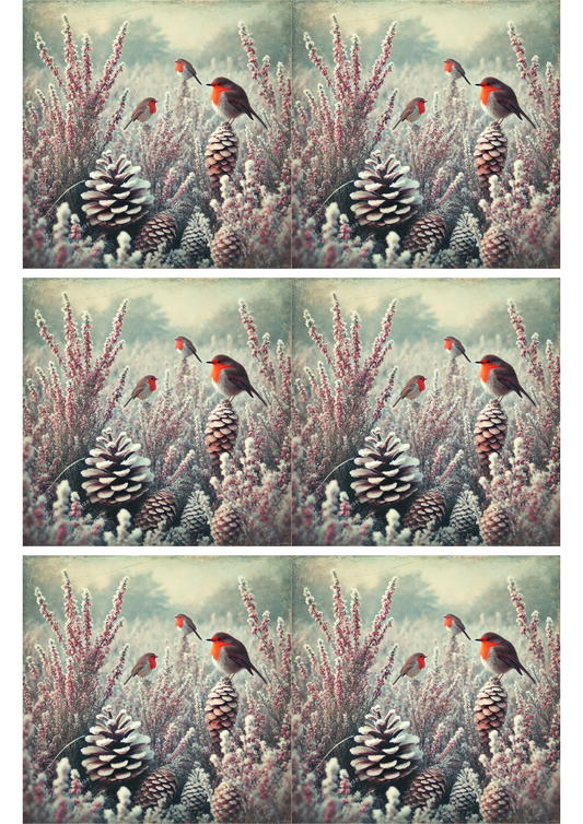 Sticker Sheet – Red Robin in Winter Collage Cat. No. 2771