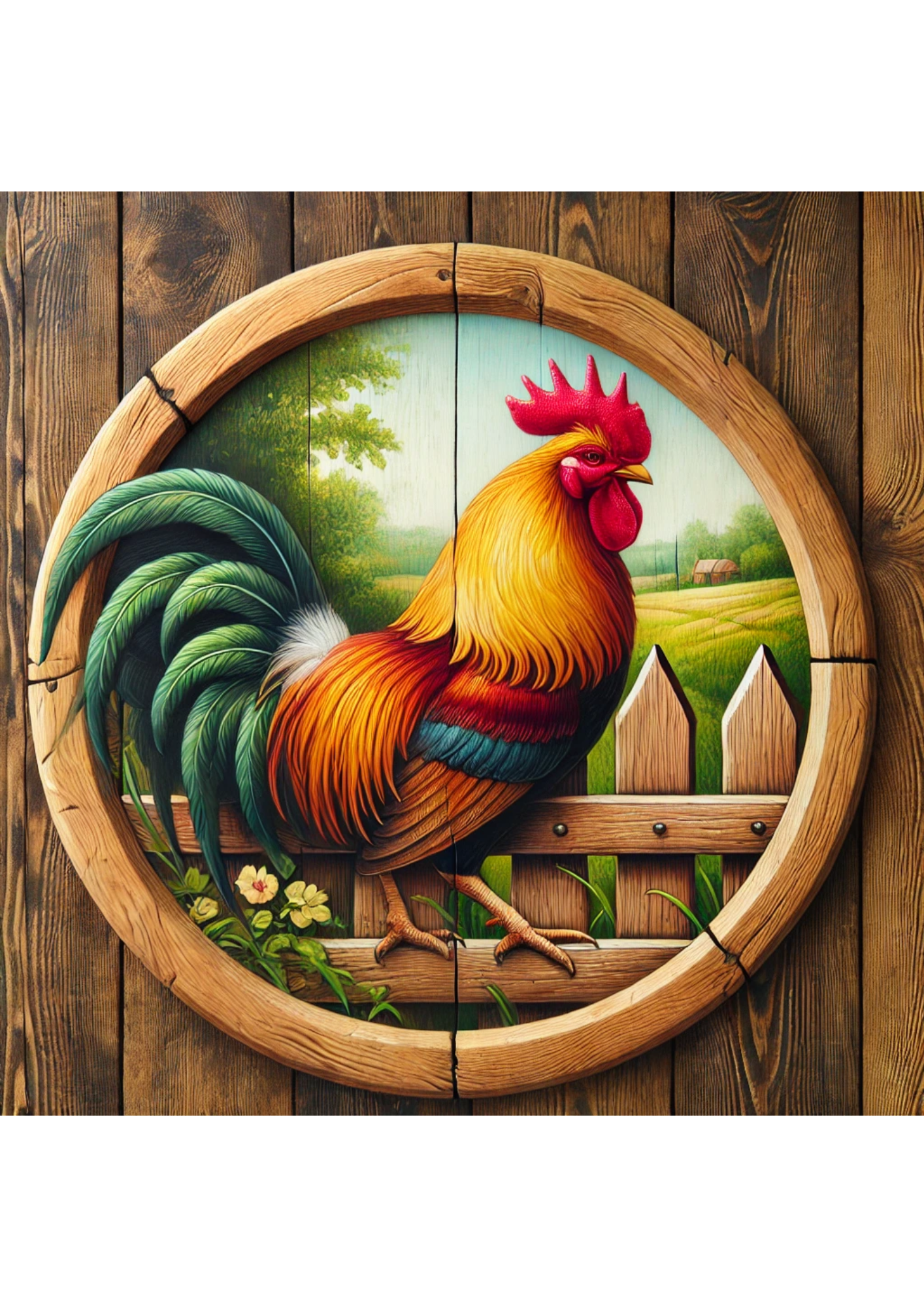 Sticker Sheet / Greeting Card – Rooster Full Cat. No. 2342