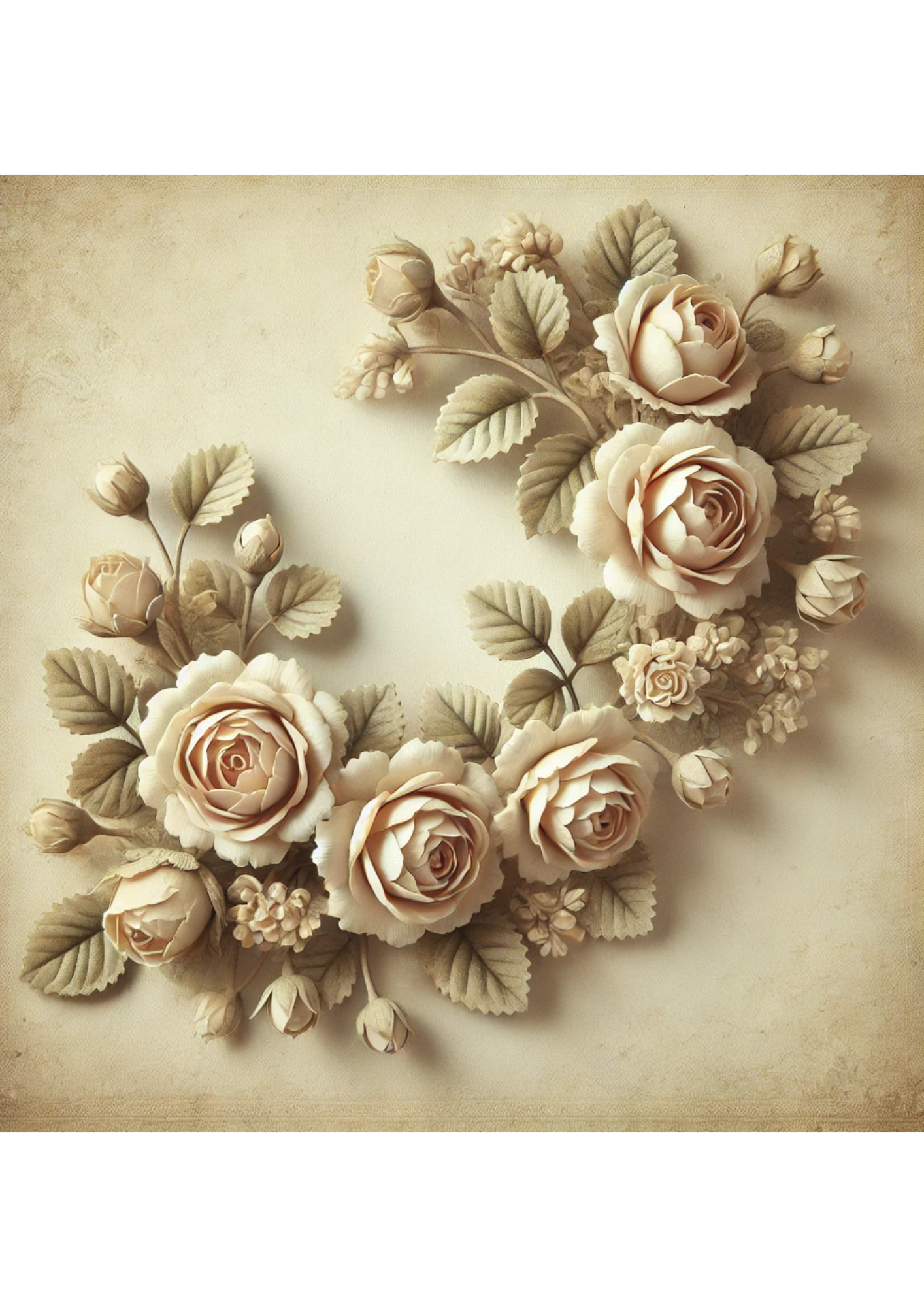 Sticker Sheet / Greeting Card – Roses Garland Full Cat. No. 2352