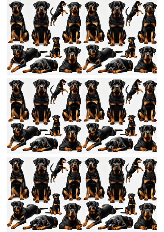 Sticker Sheet – Rottweiler Dog Collage Cat. No. 3117