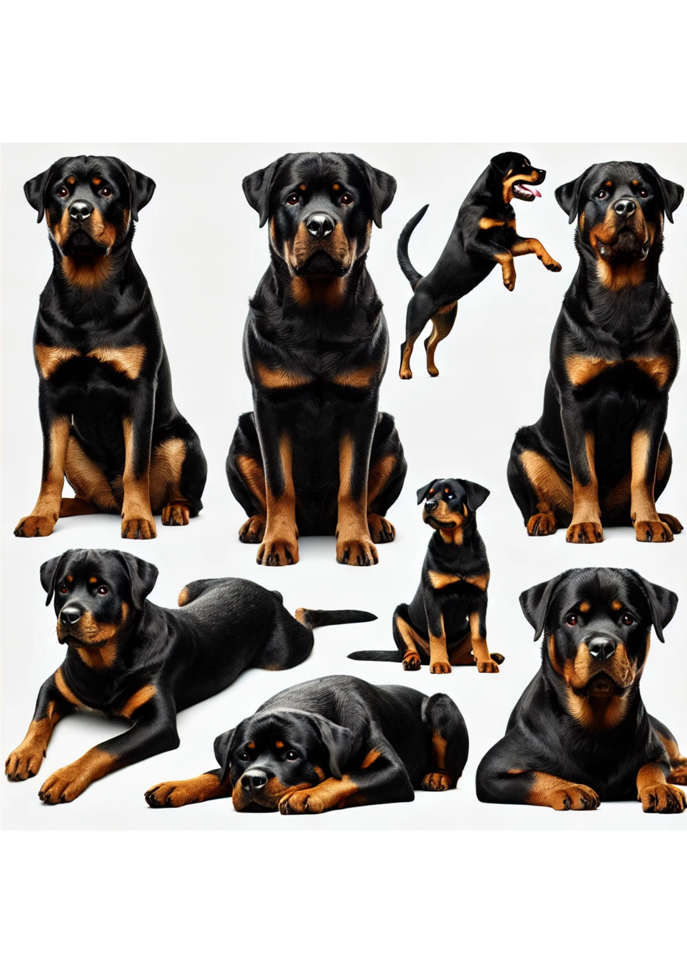 Sticker Sheet / Greeting Card – Rottweiler Dog Full Cat. No. 3118