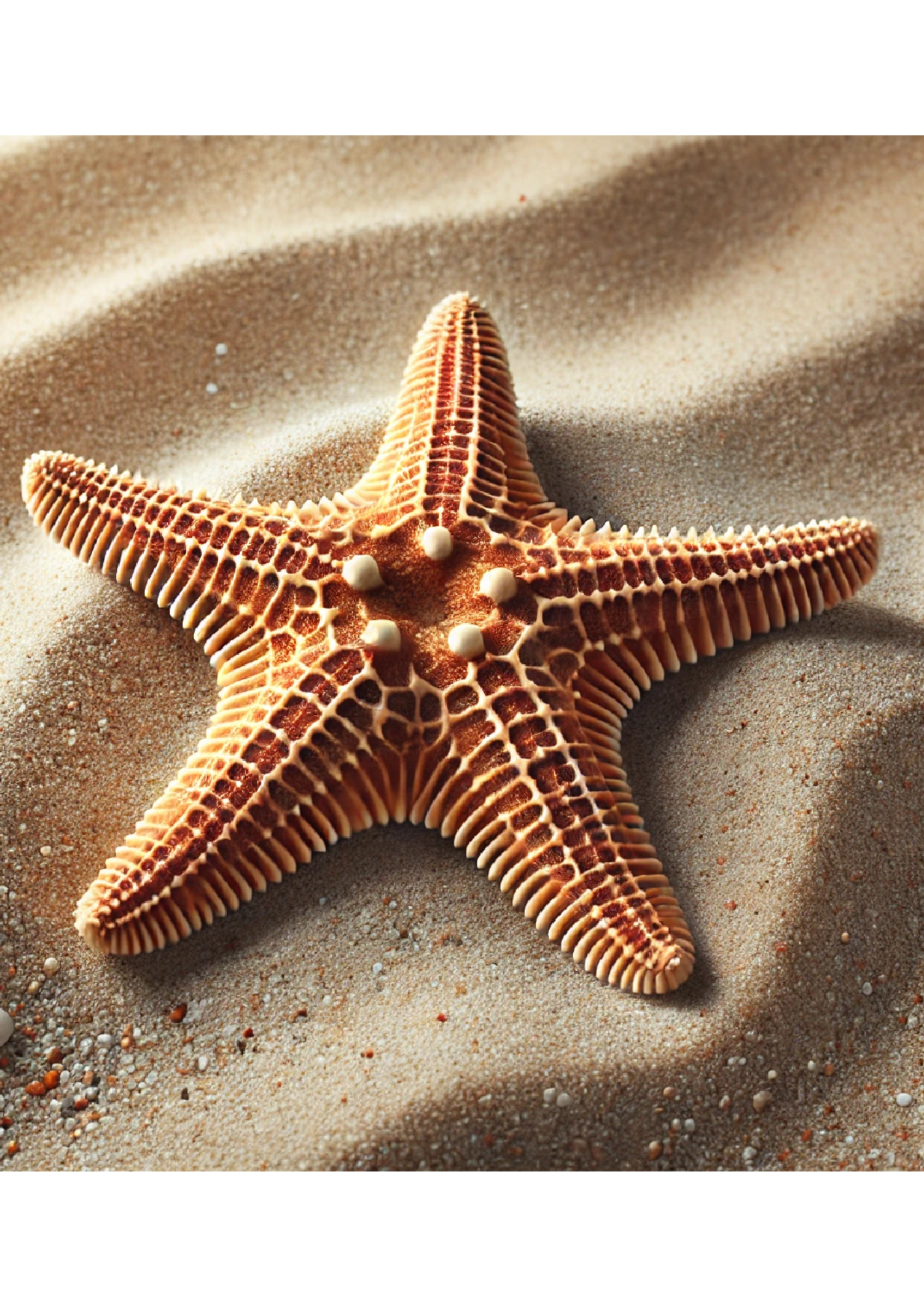 Sticker Sheet / Greeting Card – Starfish On Sand Full Cat. No. 1380