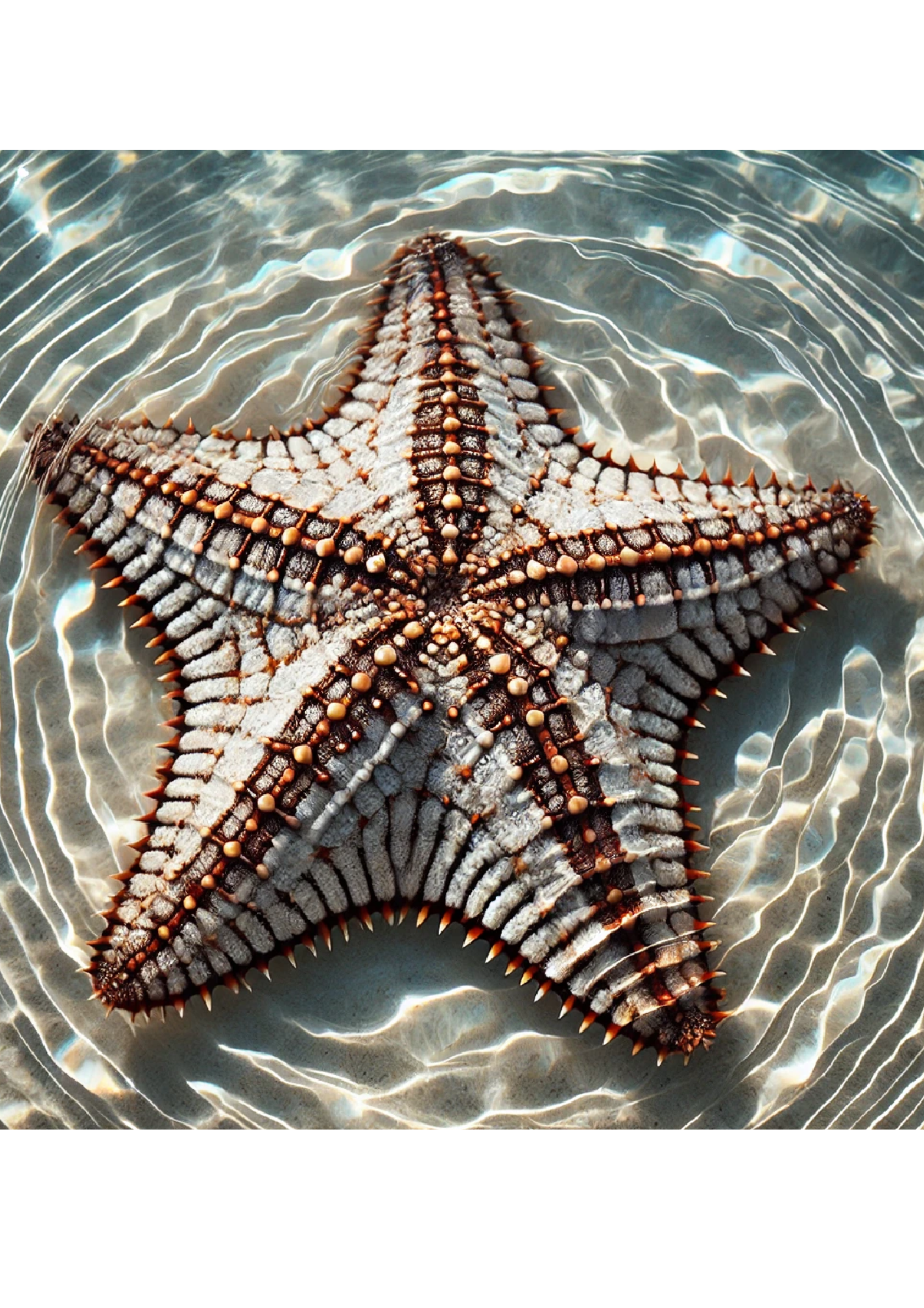 Sticker Sheet / Greeting Card – Starfish In Water Full Cat. No. 1382